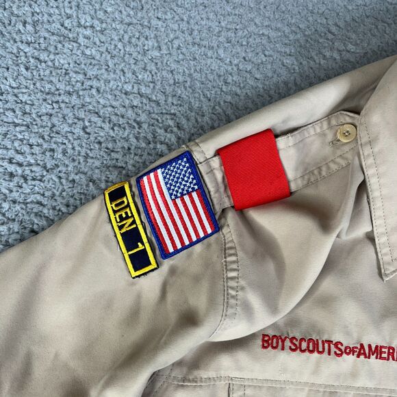 Boy Scouts Shirt Boy Large Micro Fiber Uniform Shirt BSA Polyester Calif Patches - Picture 4 of 13